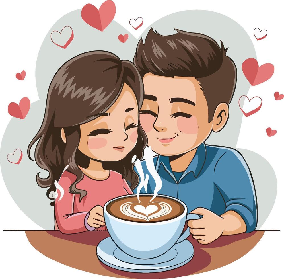 Love themed Valentine couple symbolizing romance through poses like holding hands dancing and proposals perfect for creating Valentine Day cards posters and digital artwork vector