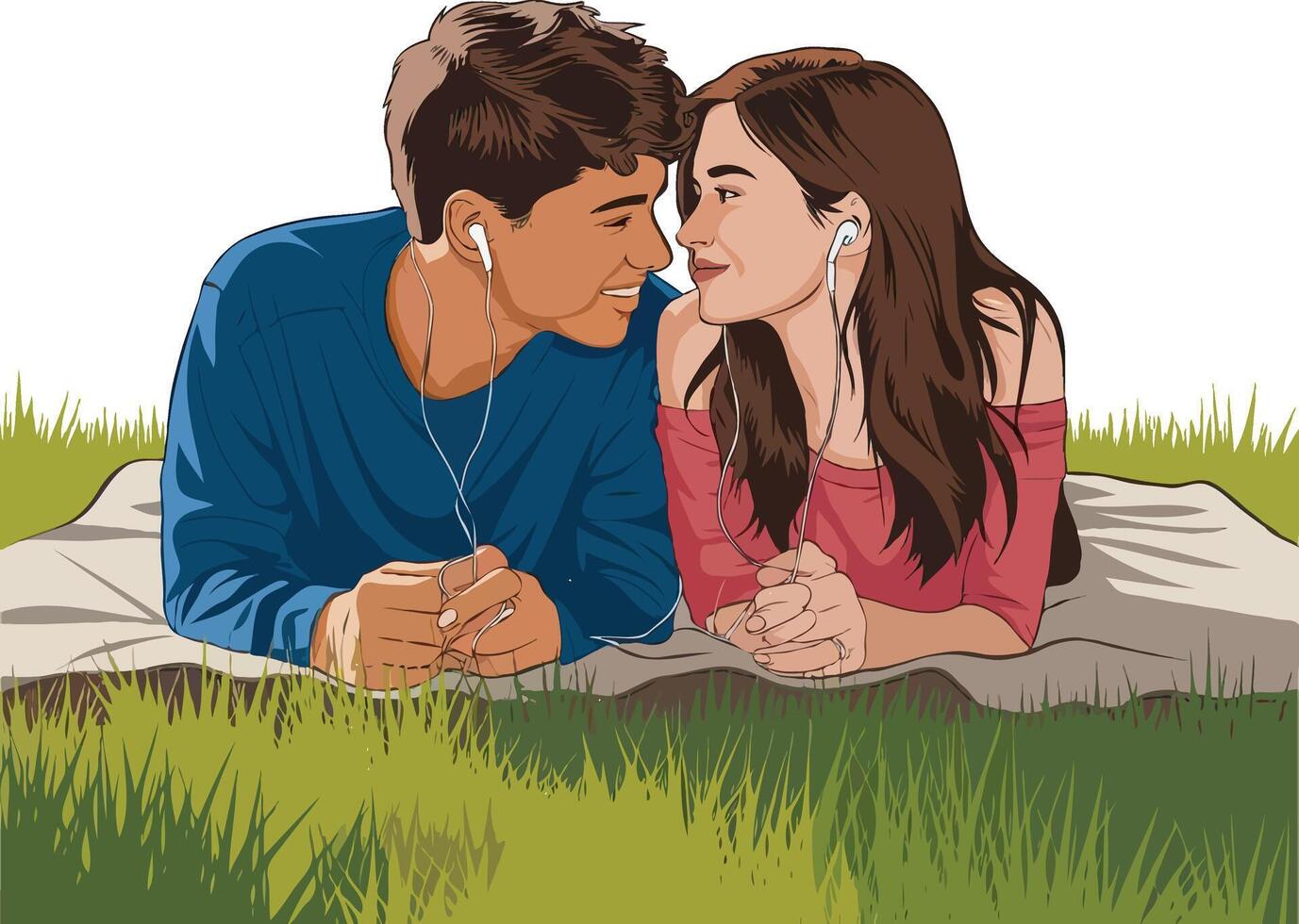 Valentine couple featuring romantic themes like embracing and holding hands ideal for creating Valentine Day digital artwork cards posters and themed creative designs vector