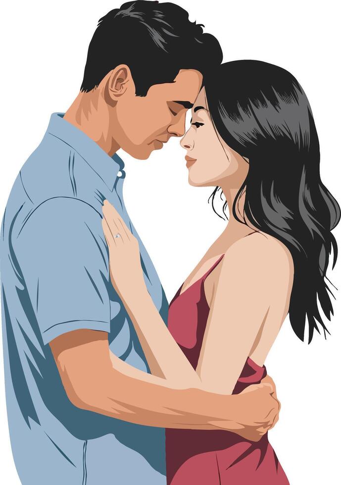 Love themed couple silhouette featuring romantic valentine poses like holding hands embracing and dancing ideal for valentines day artwork posters and creative design projects vector