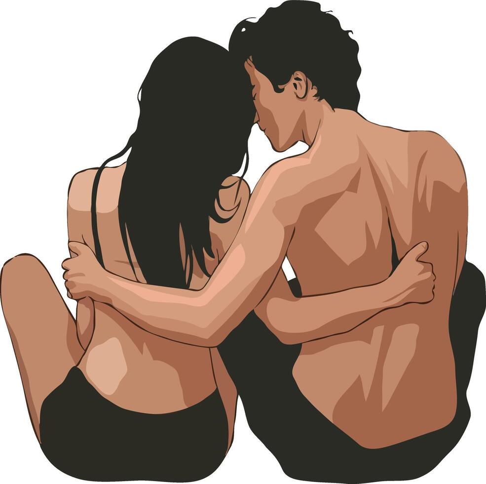 Love inspired couple silhouette with valentine themes showcasing romantic poses like dancing embracing and holding hands for valentines day cards and creative illustrations vector