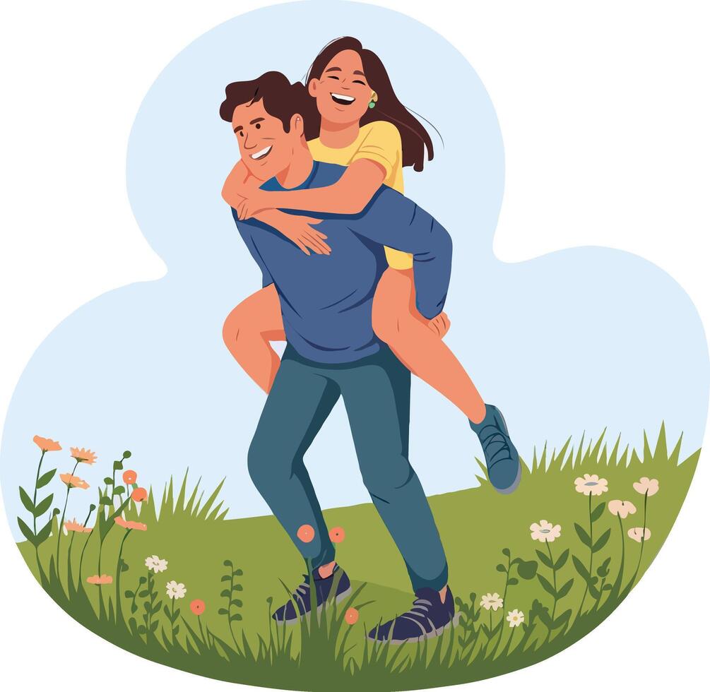 Romantic Valentine couple featuring love inspired poses like kissing and holding hands ideal for creating digital Valentine Day designs and romantic creative artwork vector