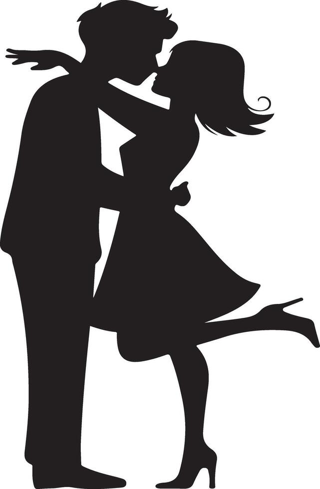 Couple Silhouette for Creative Projects vector