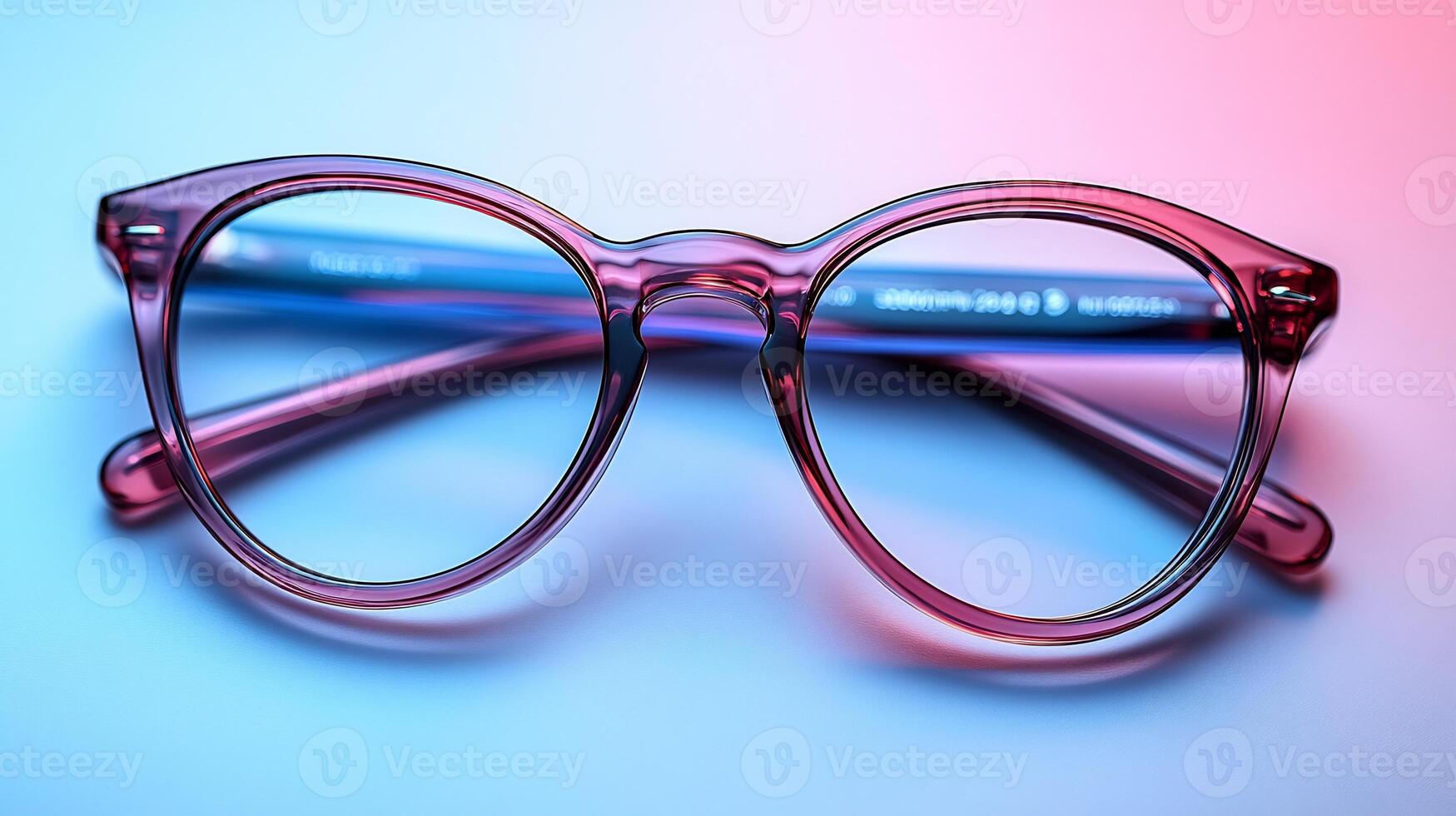 Luxury eyeglasses slim neon frames combining a refined and modern aesthetic perfect for upscale office wear isolated on white background photo