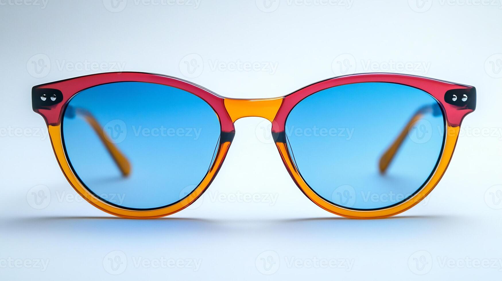 Trendy oversized glasses vibrant neon details designed to mix bold style with a professional and luxurious vibe isolated on white background photo