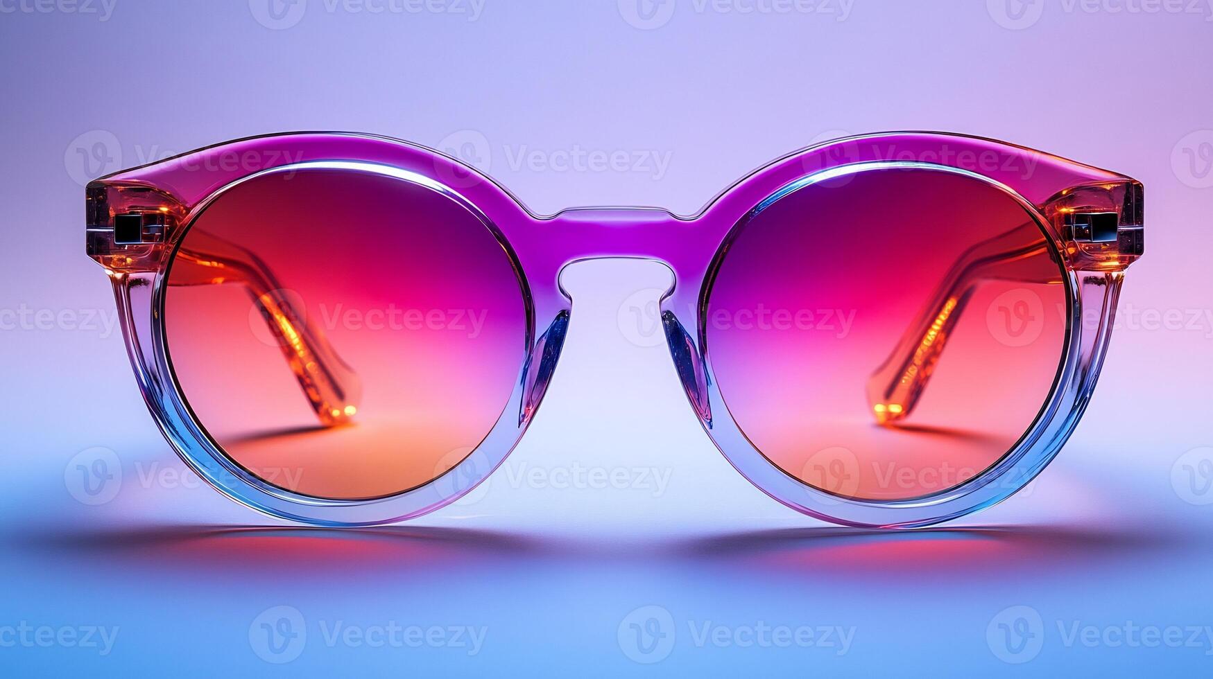 Funky sunglasses vibrant neoncolored frames perfect for a bold yet professional look in office environments isolated on white background photo