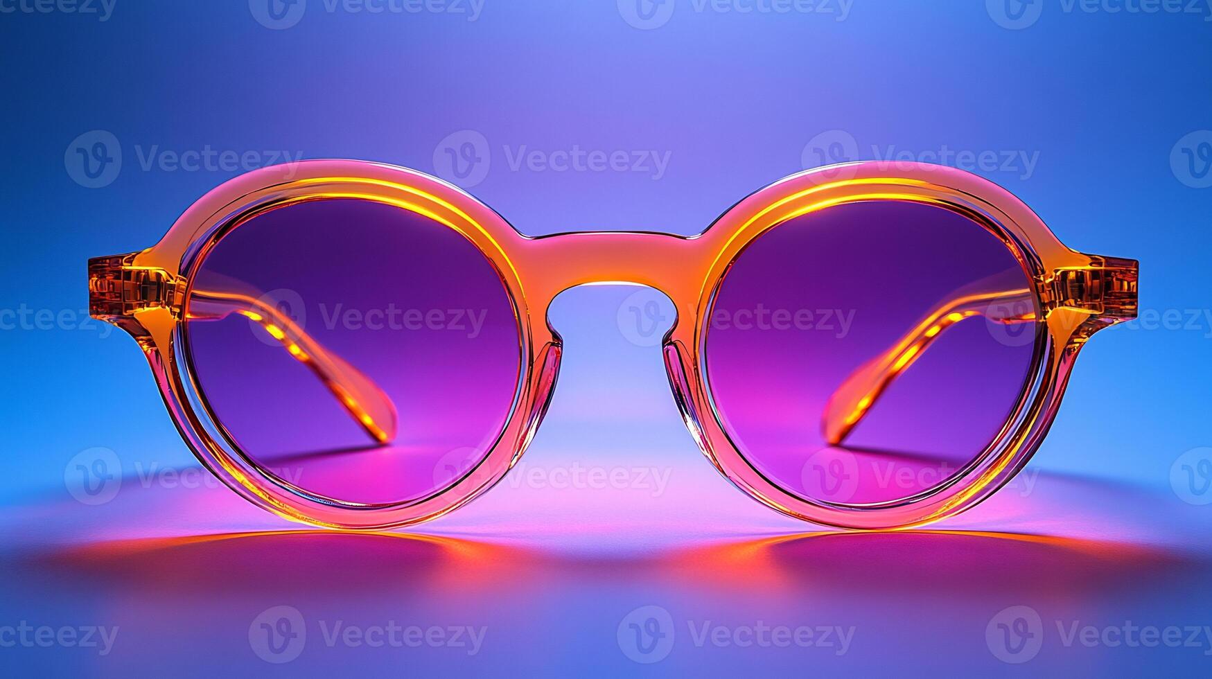 Funky neon sunglasses a bold and distinctive design perfect for standing out in professional office environments isolated on white background photo