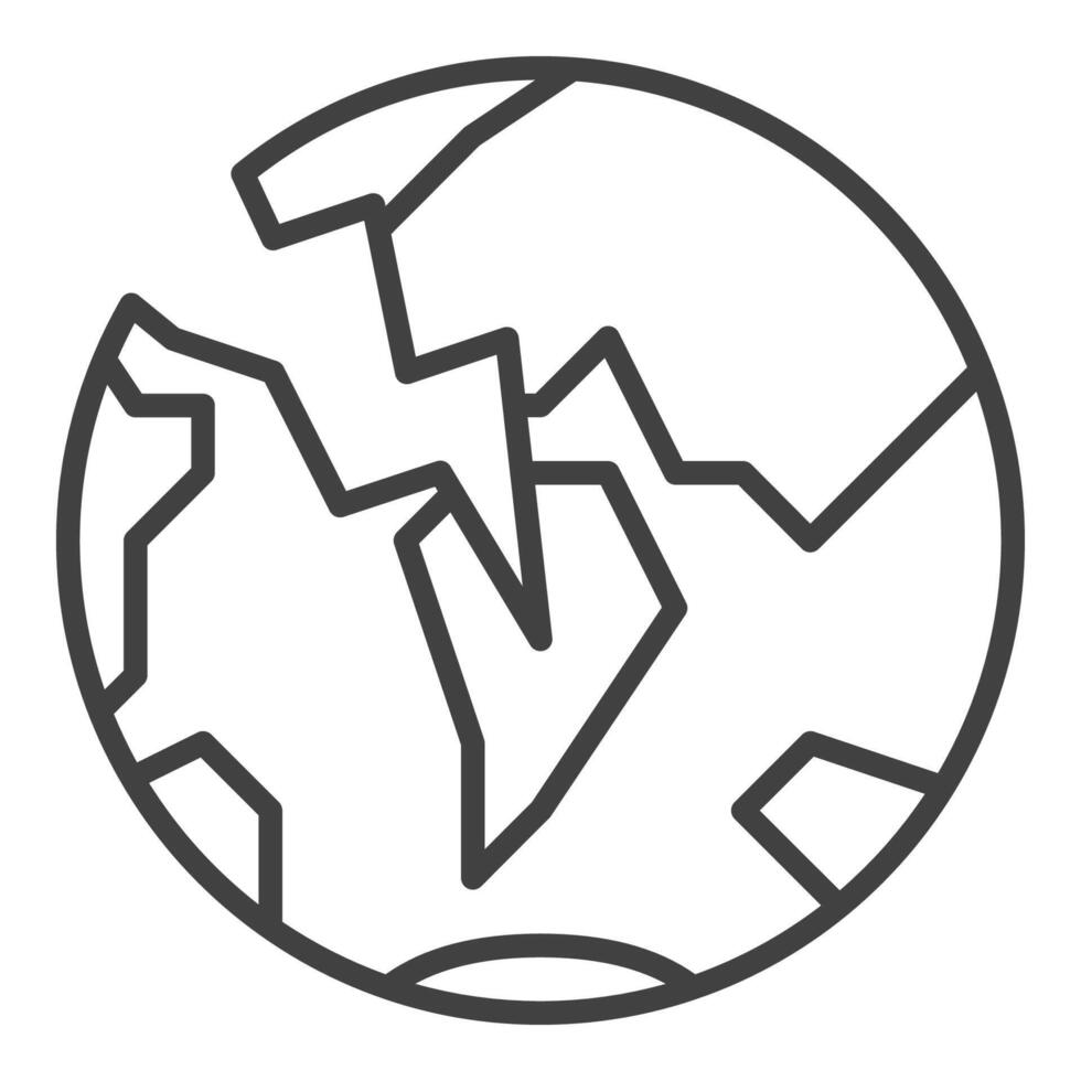 Earth Crisis Multipolarity icon or sign in thin line style vector