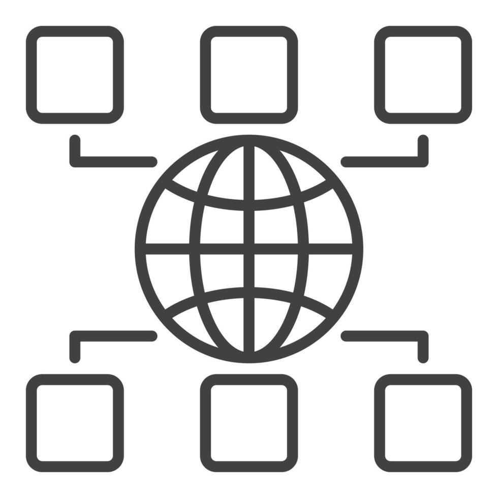 International Relations Global Management linear icon or symbol vector
