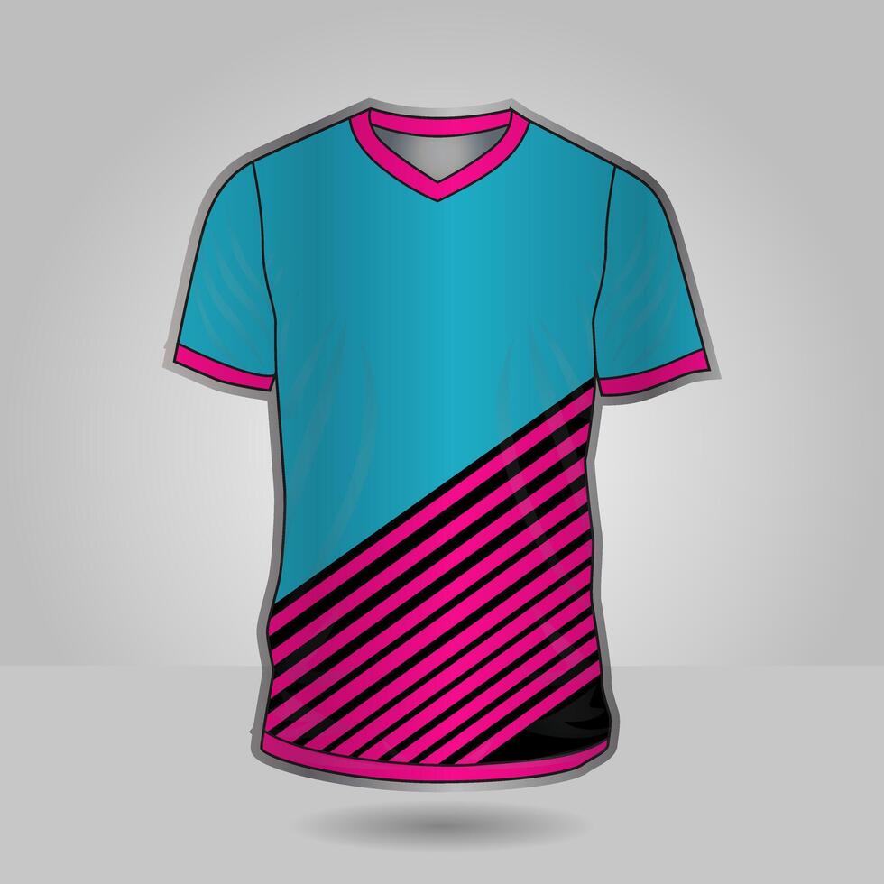 jersey sport shirt template design for soccer Sport, basket ball, running uniform in front view vector