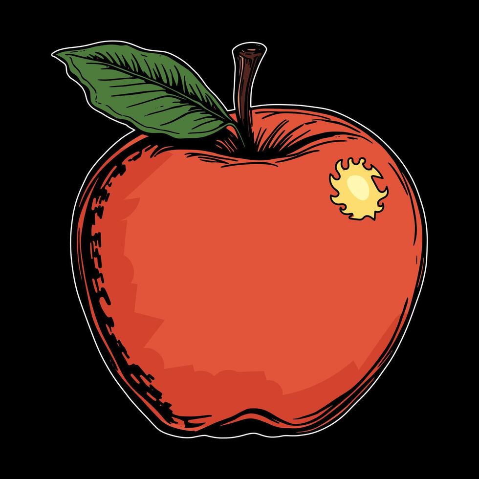Apple art design vector