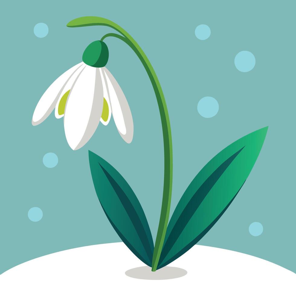 Spring sale. Bouquet of snowdrops vector