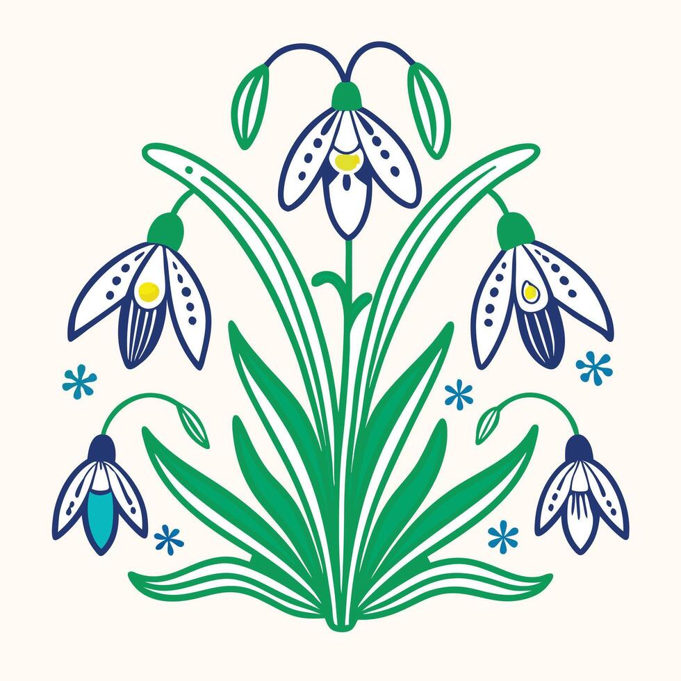 Snowdrop illustration design vector