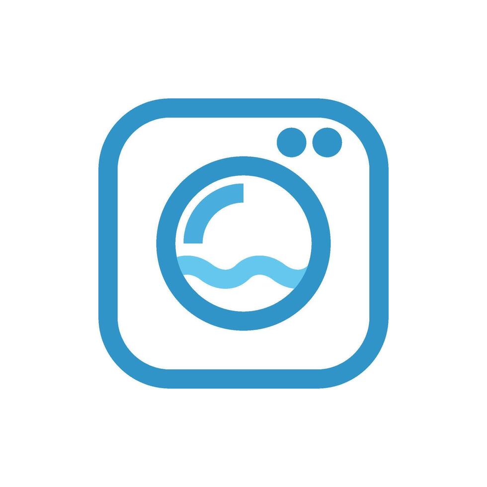 Laundry Logo Template Icon vector