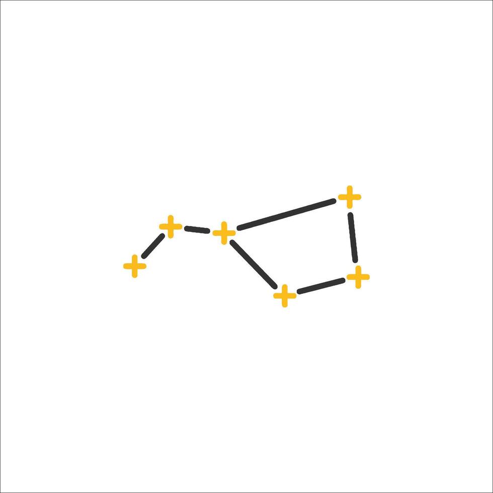 The constellation of the zodiac is shown in a flat design vector