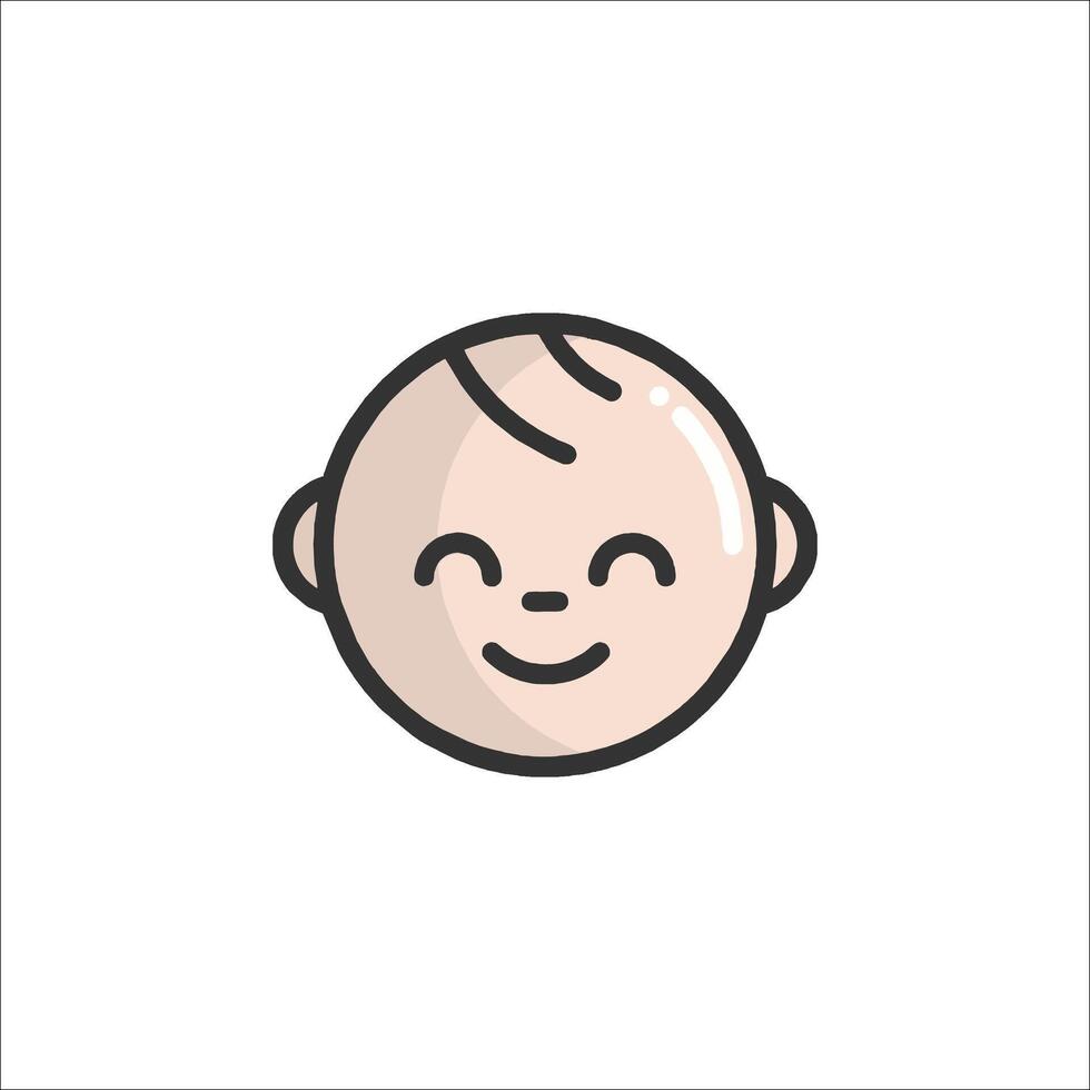 Baby face icon illustration vector