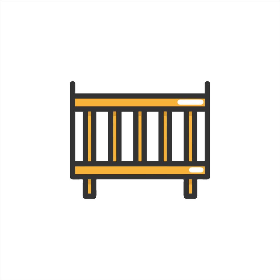 Baby crib icon illustration vector