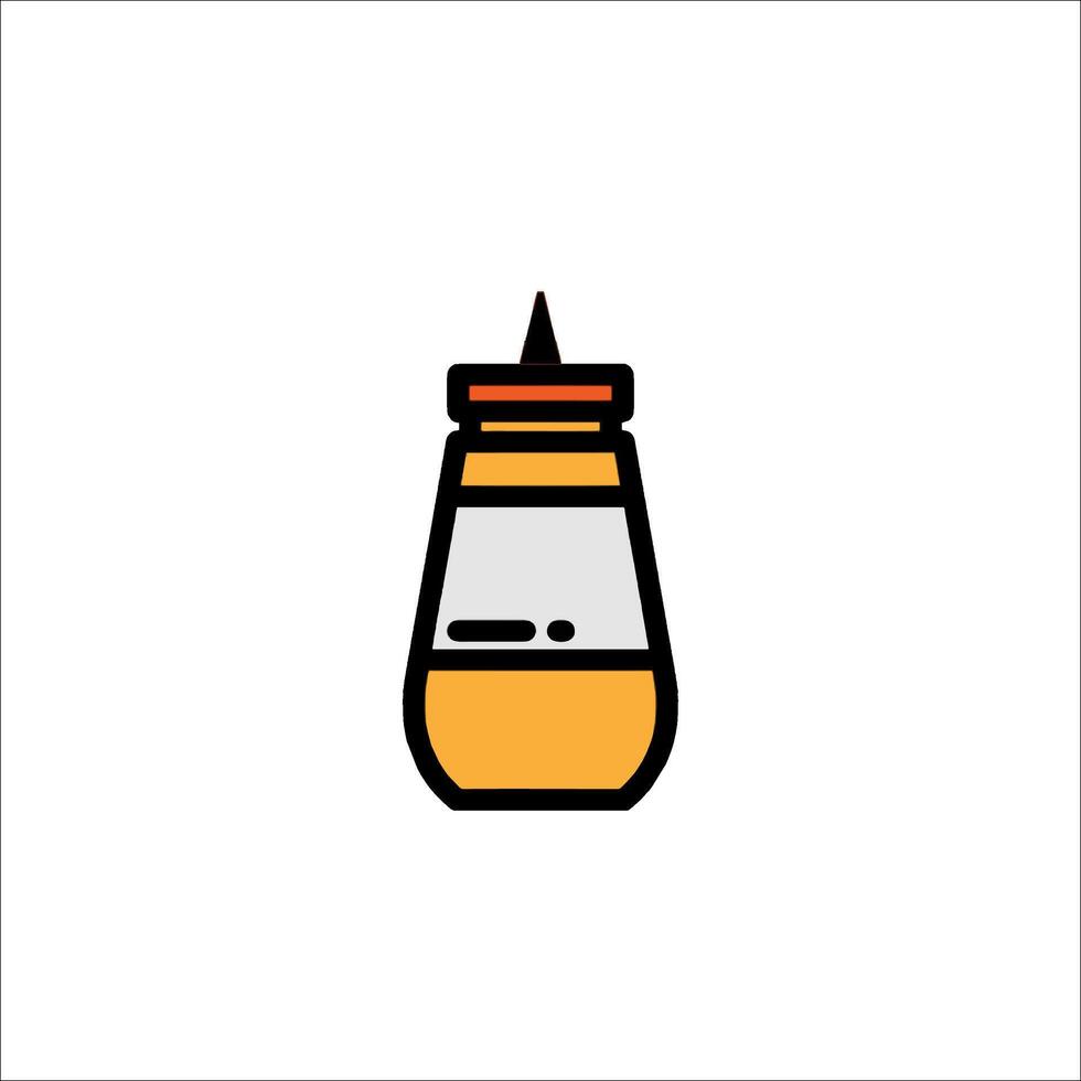 A jar of mustard on a white background vector
