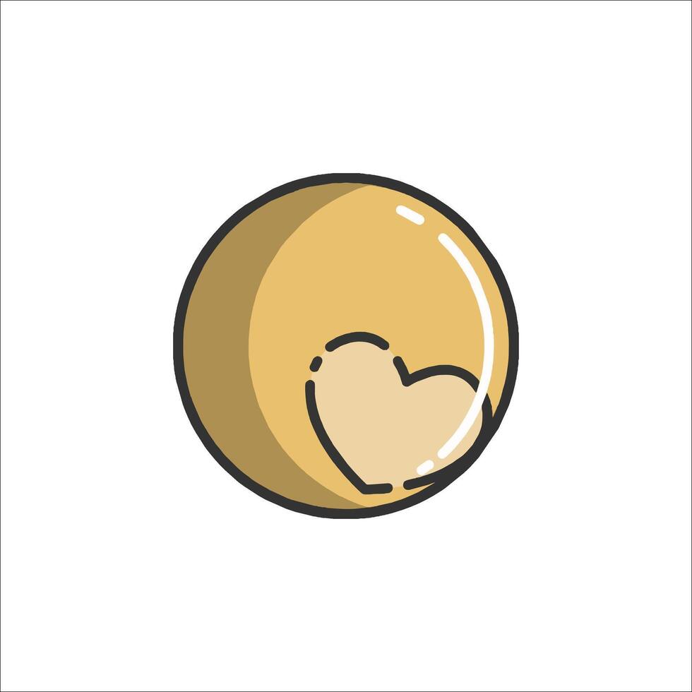 A heart shaped cookie icon vector