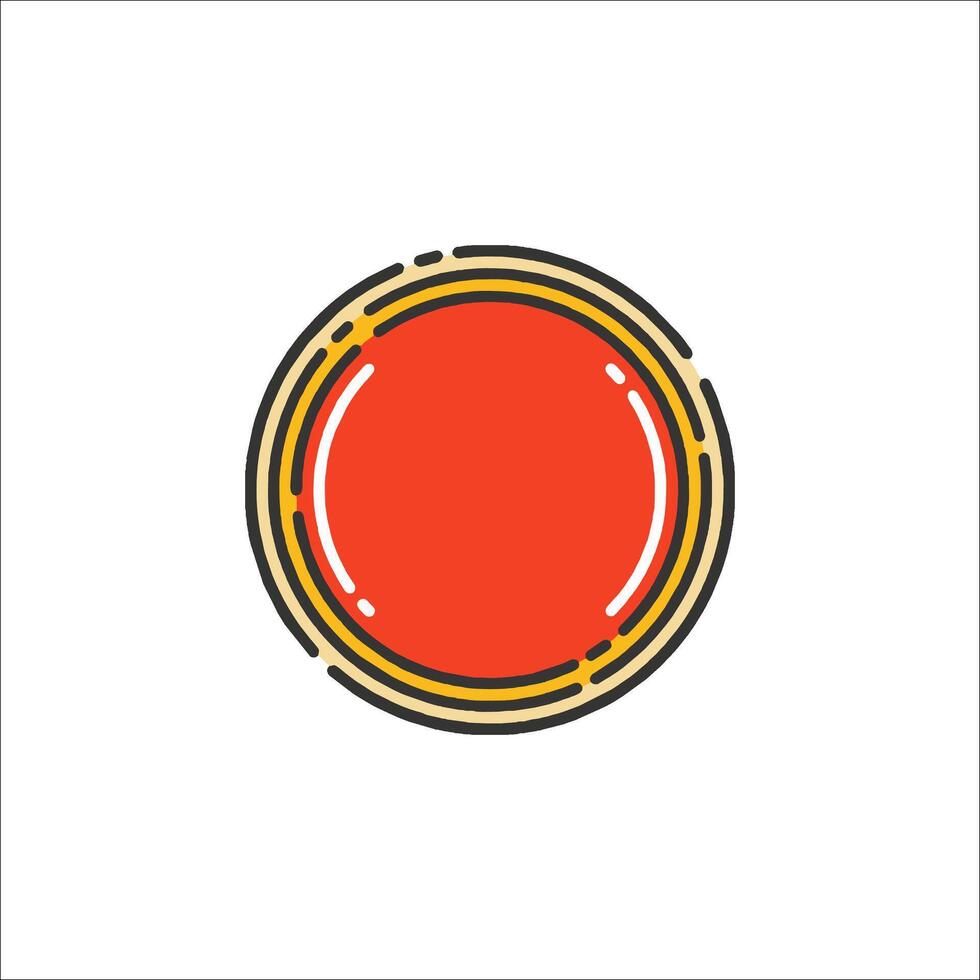 Red button icon illustration vector