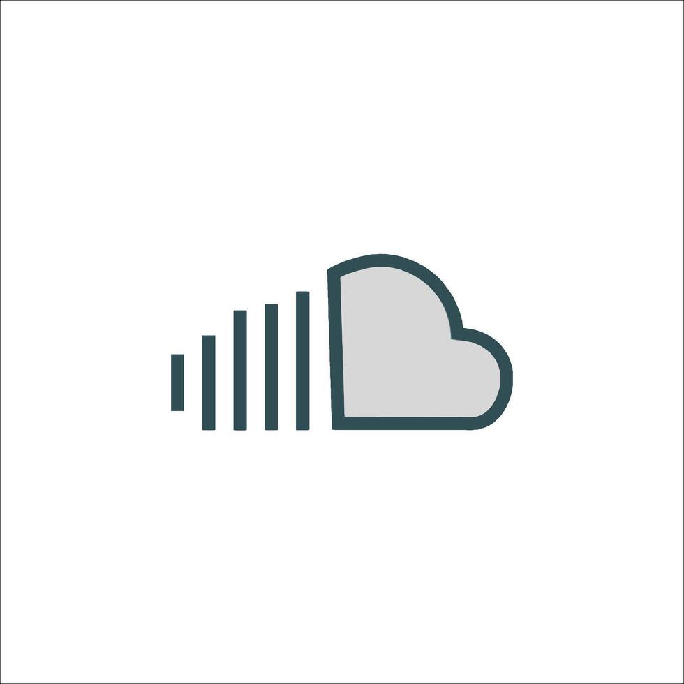Soundcloud icon on white background vector
