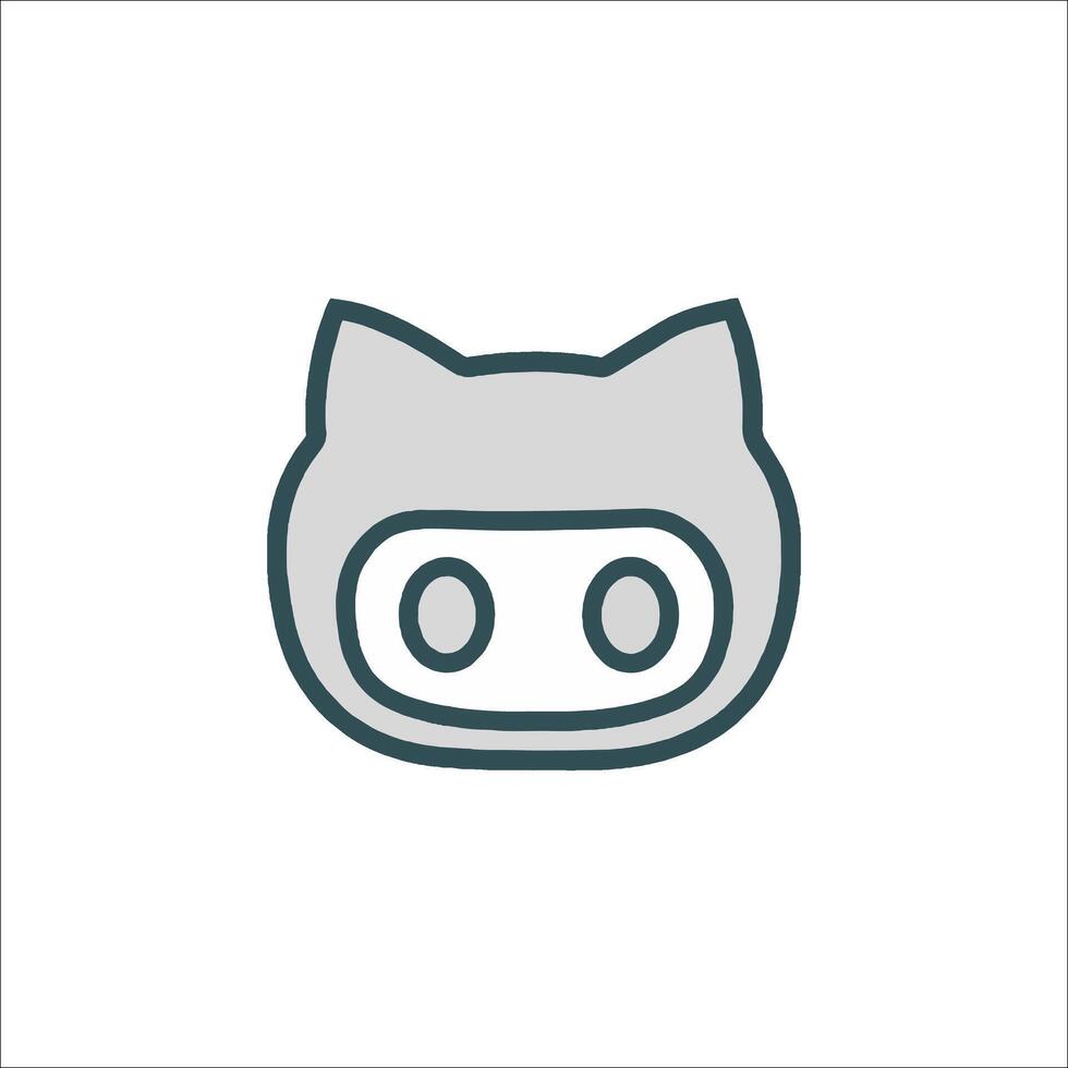 A pig head icon on a white background vector
