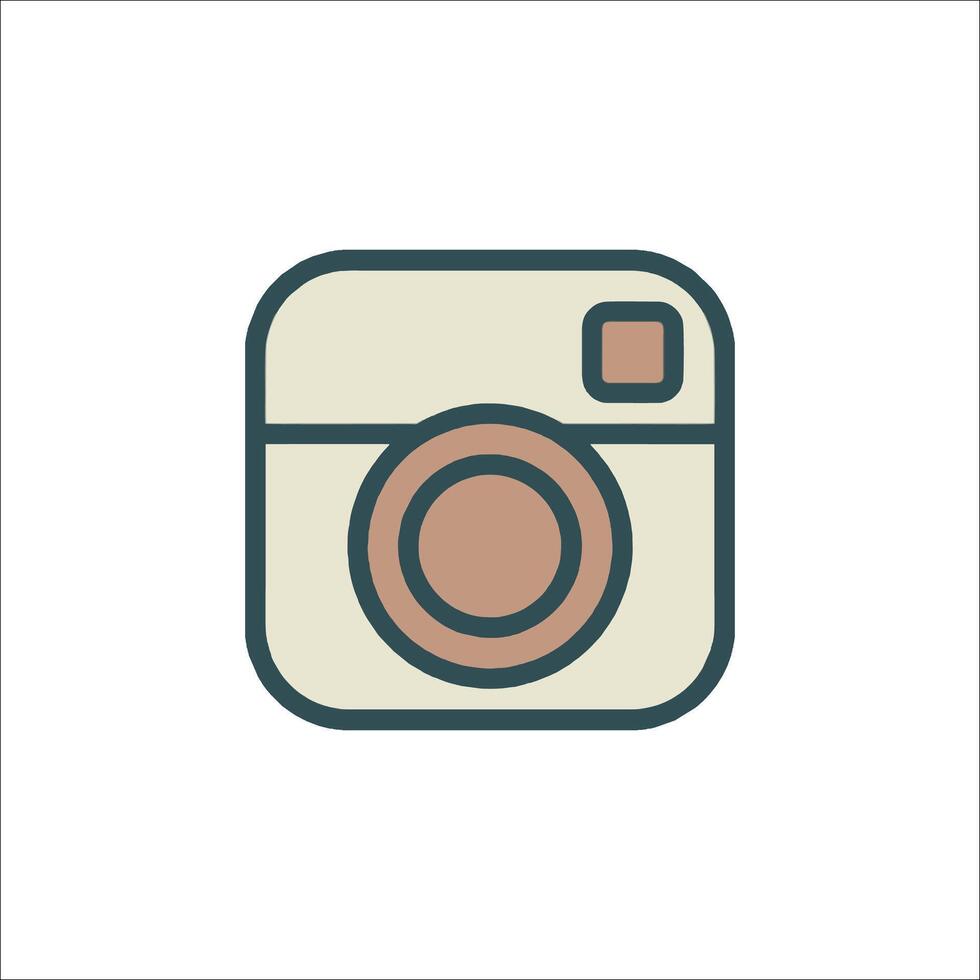 An icon of an instagram camera vector