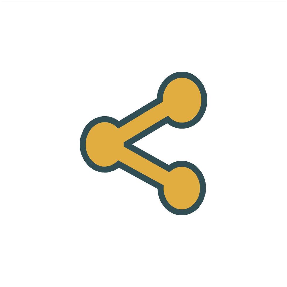 A simple icon of two yellow and green links vector