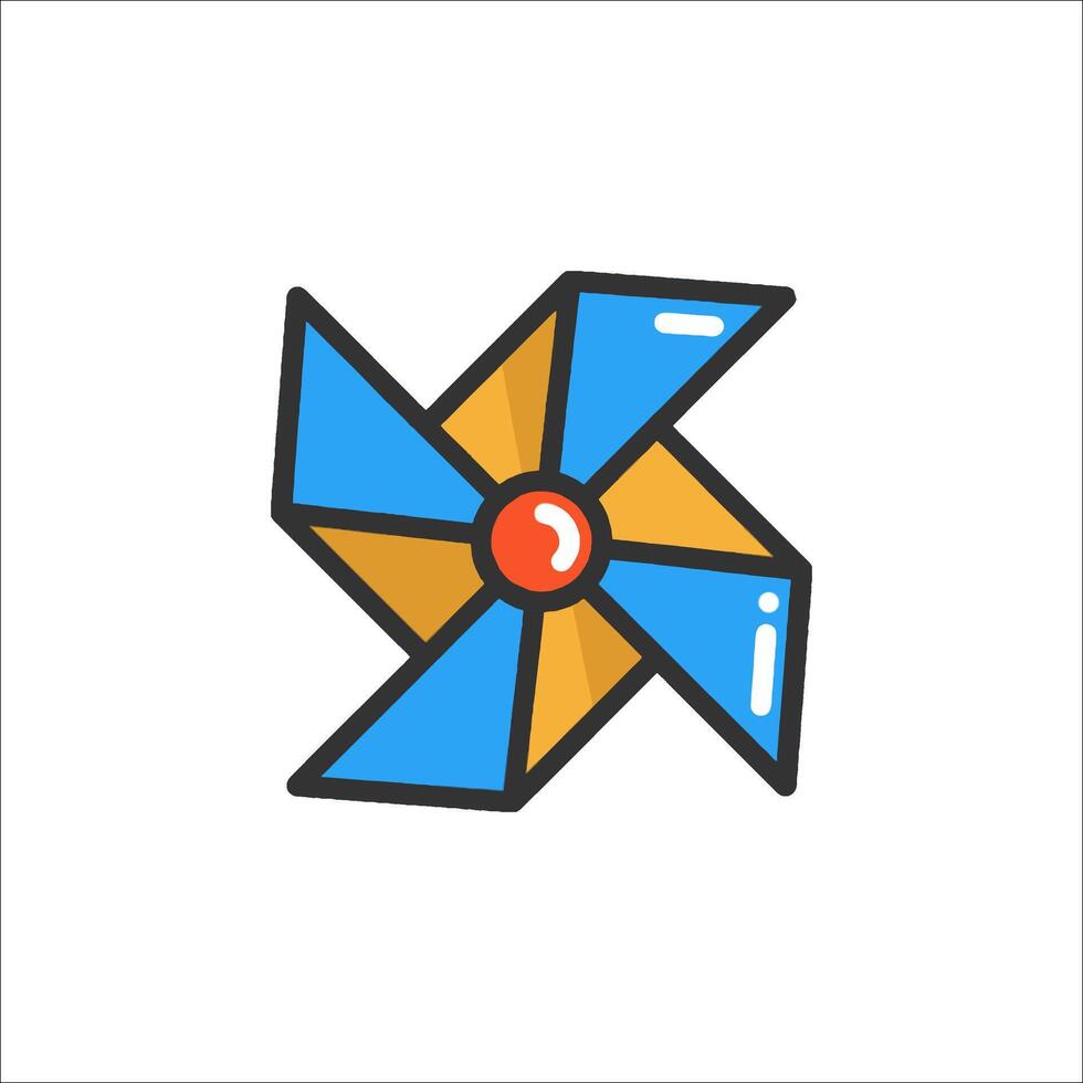 A colorful logo for a fan vector