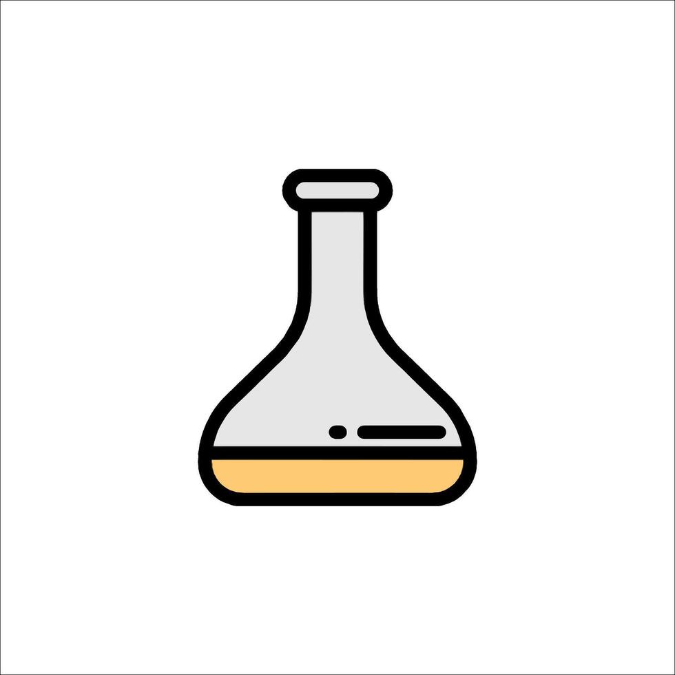 A laboratory flask icon on a white background vector