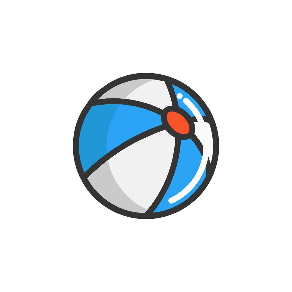 Beach ball icon illustration vector