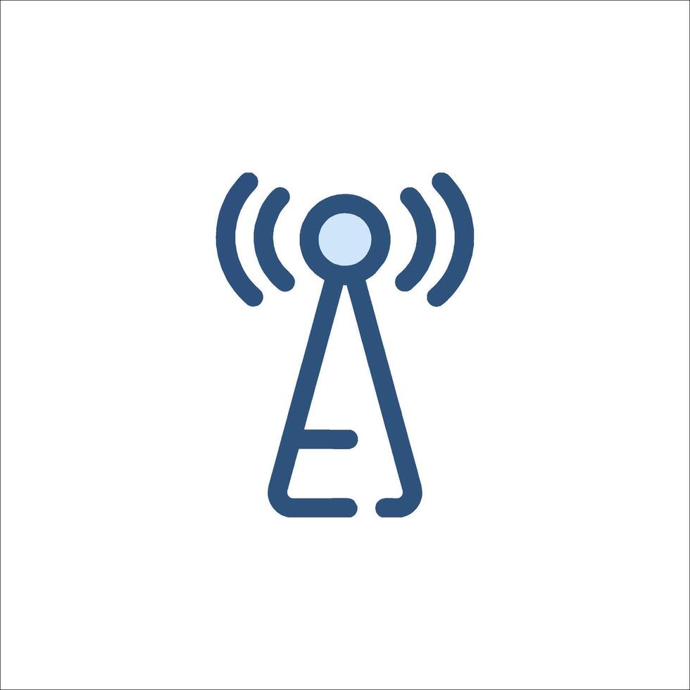 A wireless antenna icon on a white background vector