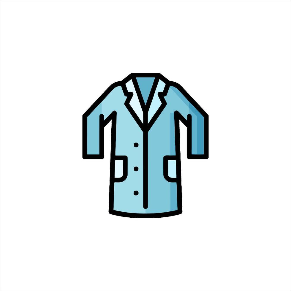 A coat icon in a flat style vector