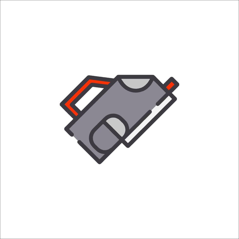 A black and white icon of a vacuum cleaner vector