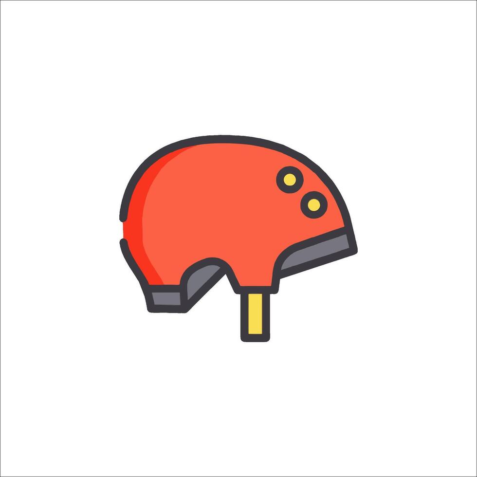 A red helmet icon on a white background vector