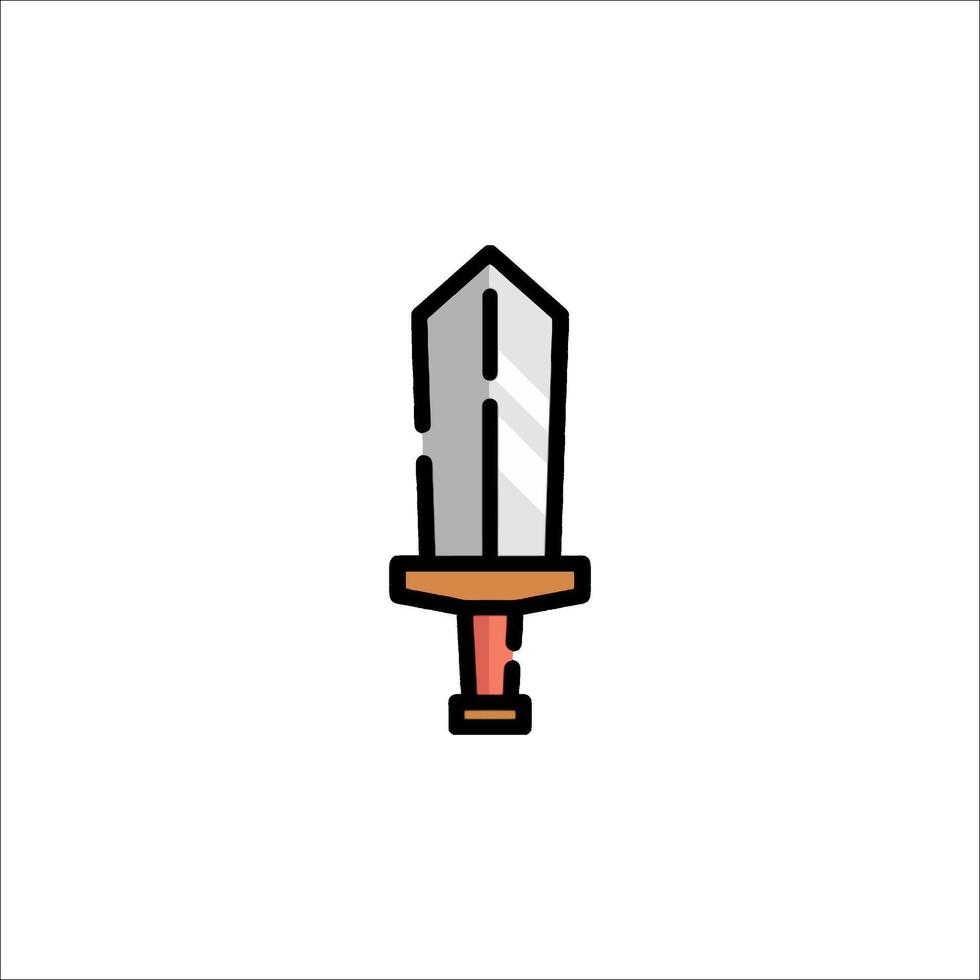 A sword icon on a white background vector