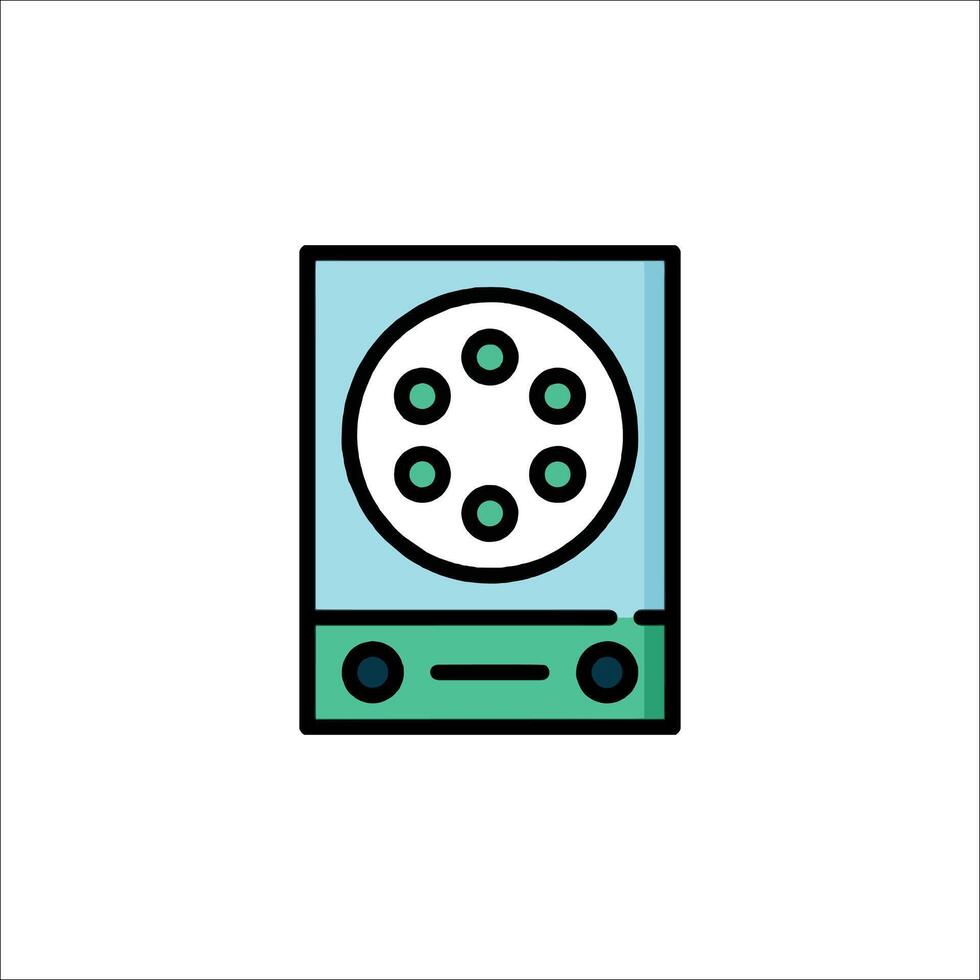A flat icon of a cassette player vector