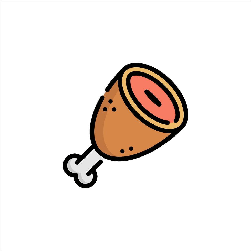 A chicken wing icon on a white background vector