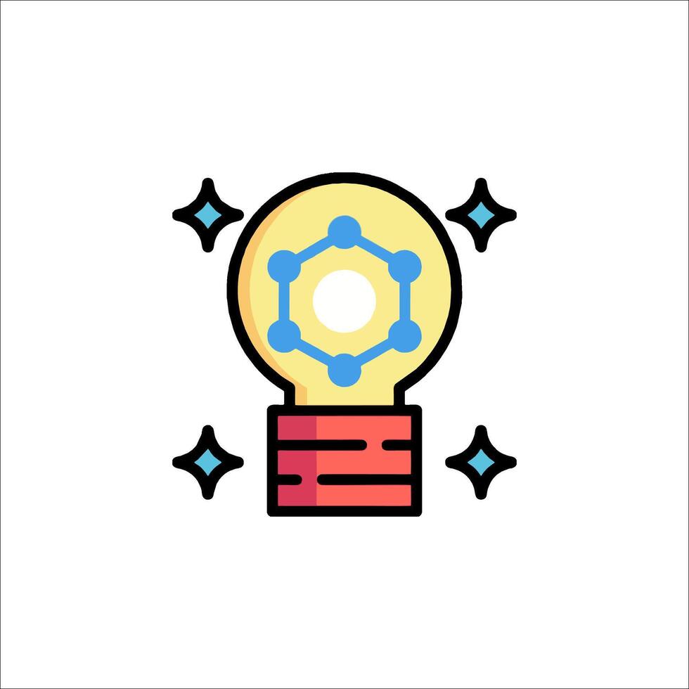 A light bulb with a cogwheel inside it vector