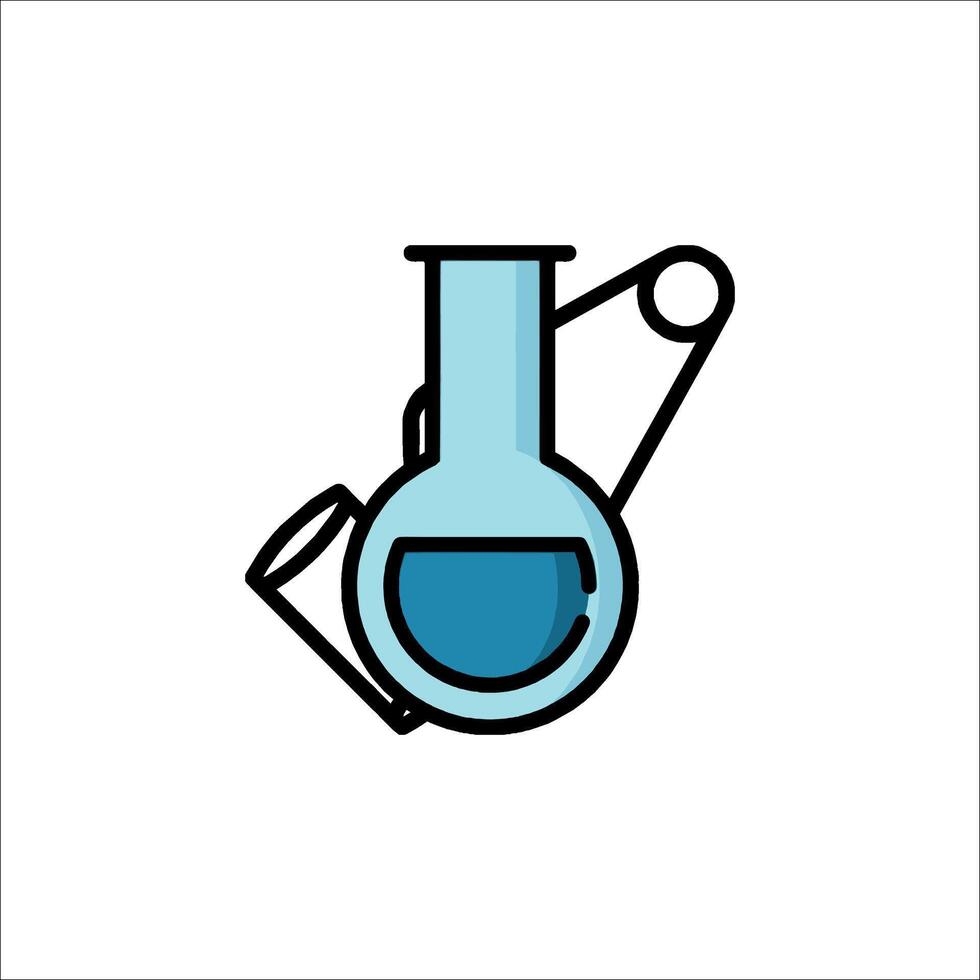 A laboratory flask icon on a white background vector
