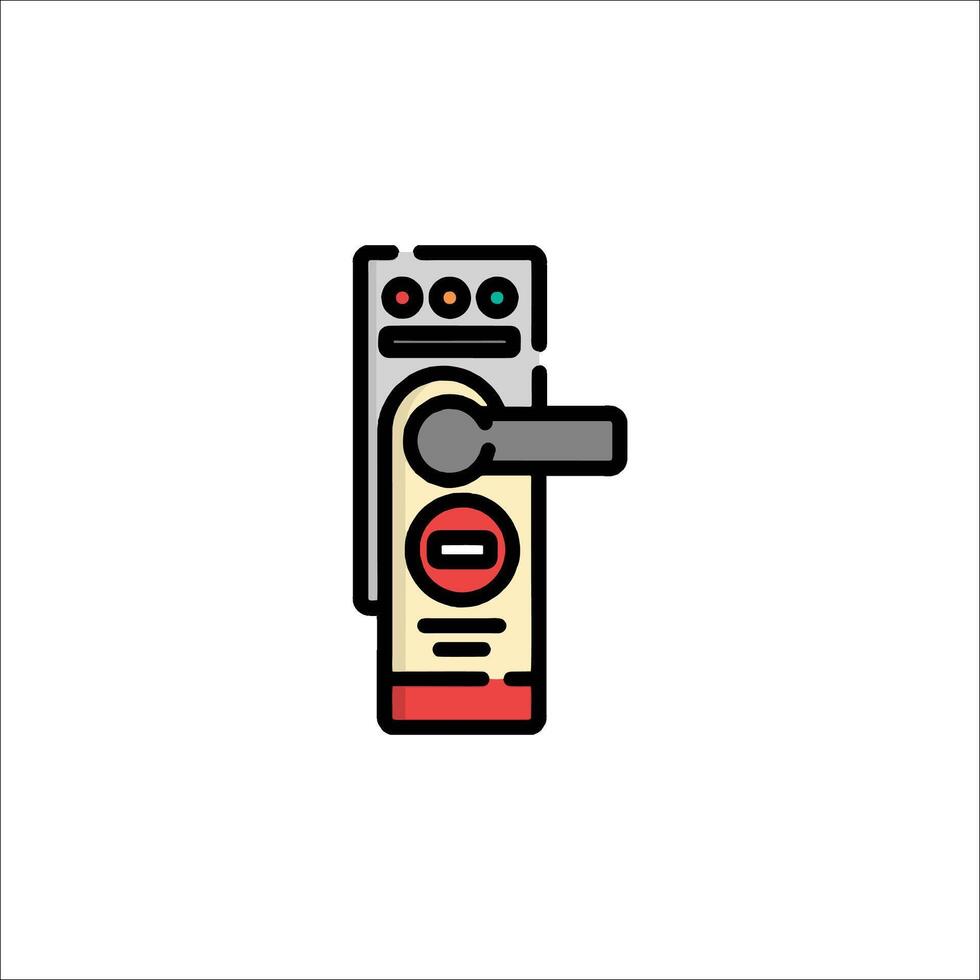 A door handle icon on a white background vector