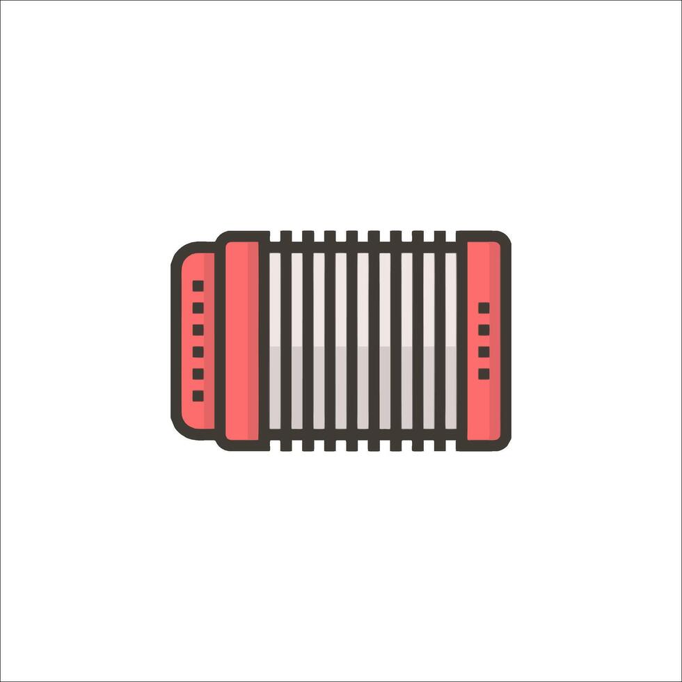 An accordion icon on a white background vector