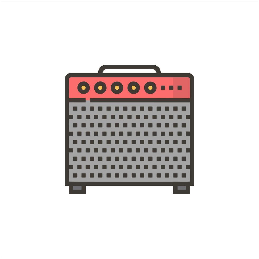 A guitar amplifier icon on a white background vector