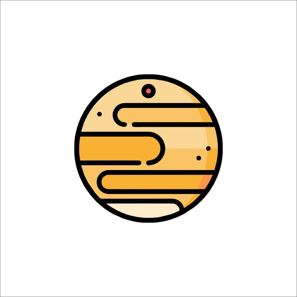 Planet jupiter icon illustration vector