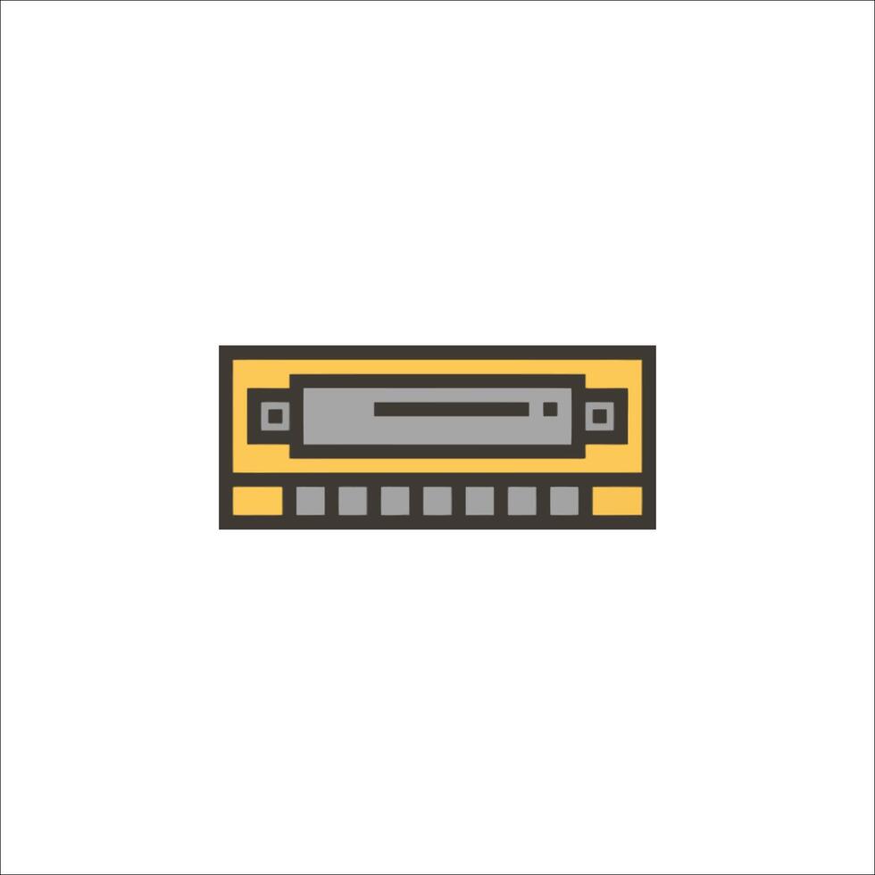 A cassette player icon on a white background vector