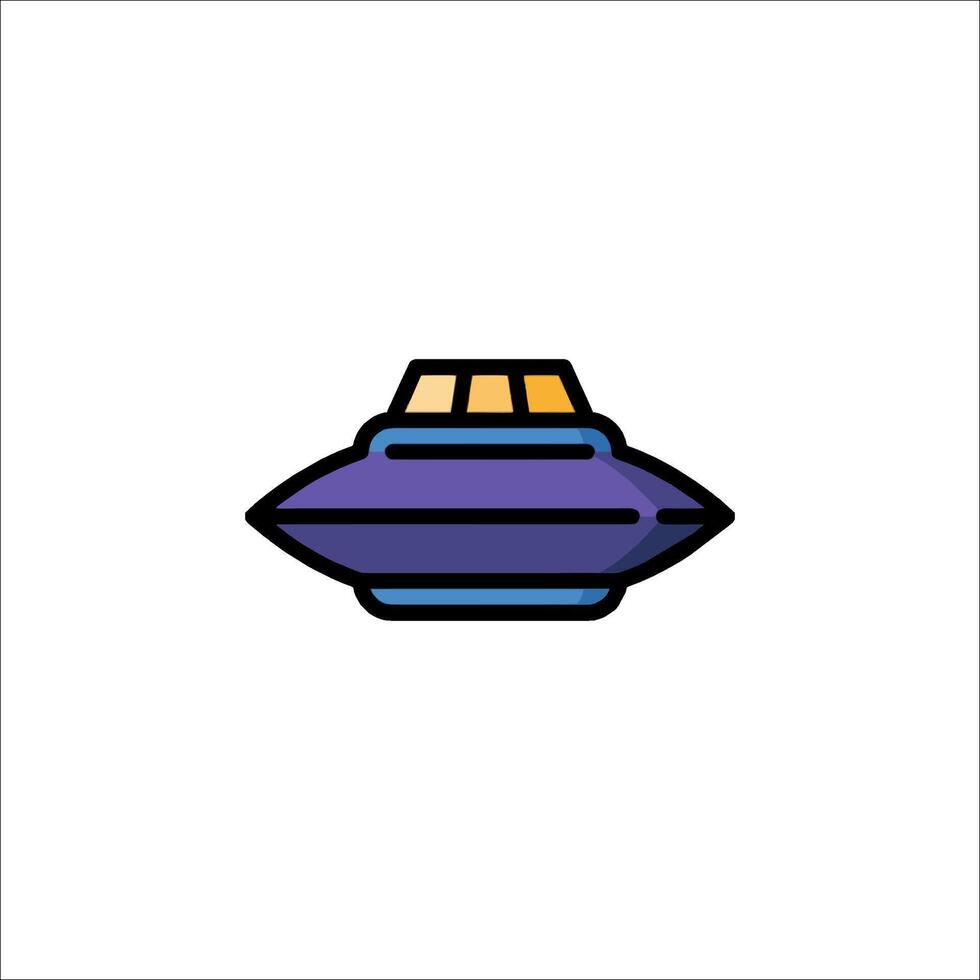 An alien spaceship icon on a white background vector