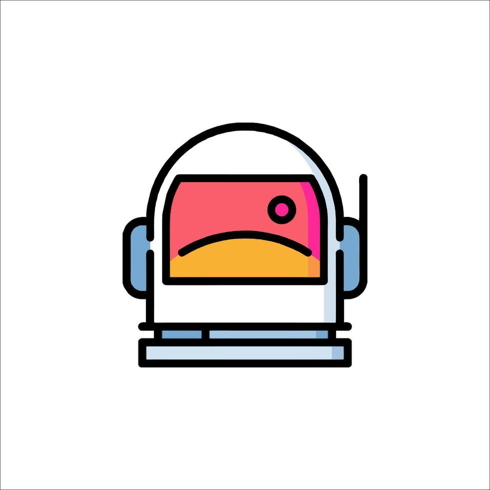 An astronaut helmet icon on a white background vector