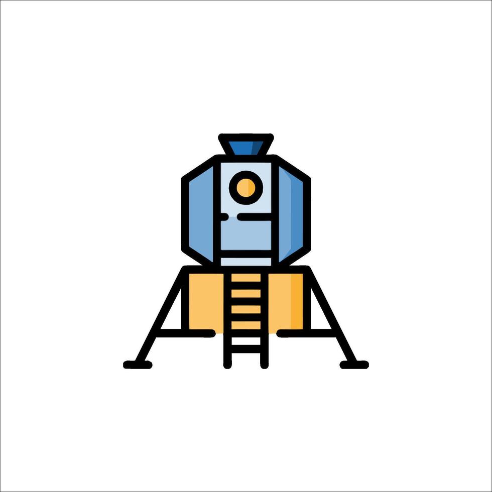 Space rocket icon illustration vector