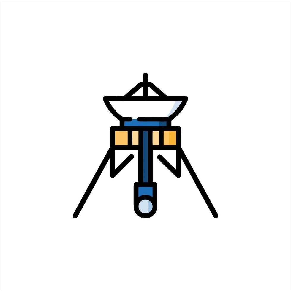 A line drawing of a satellite vector