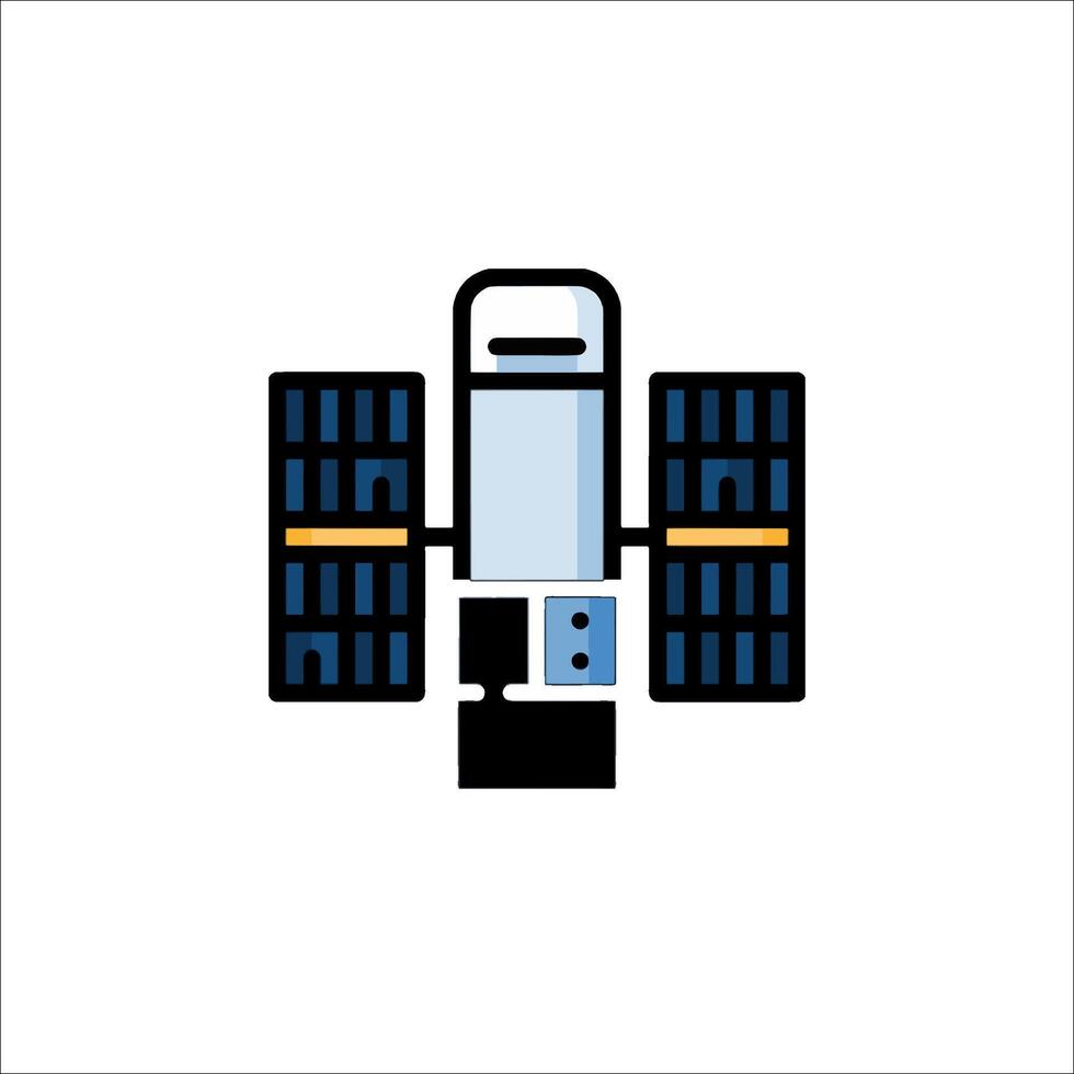Space station icon illustration vector