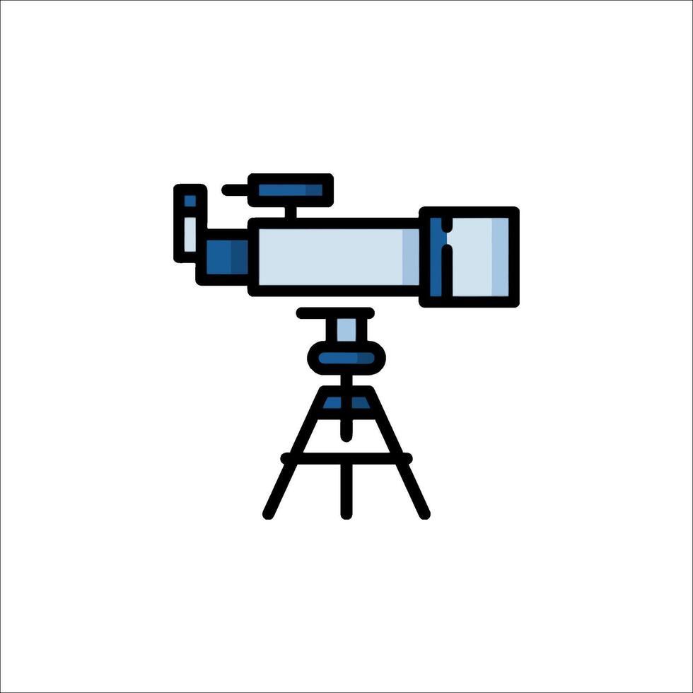 A telescope icon on a tripod vector